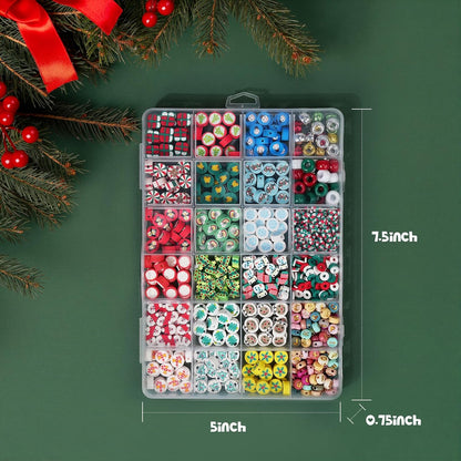Gionlion 1200 Pcs Polymer Clay Beads Bracelet Making Kit, 25 Style Animal Fruit Flower Butterfly Bunny Pony Letter Beads Charms for Jewelry Making, DIY Art and Crafts Toys Gifts