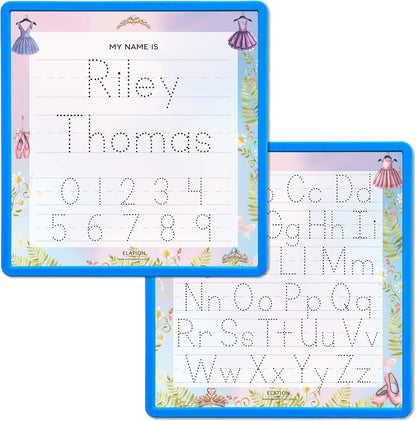 Kid's Name Tracing Board | Dry Erase Letter Tracing | Reusable Writing Practice Board | Personalized | Ballet Theme