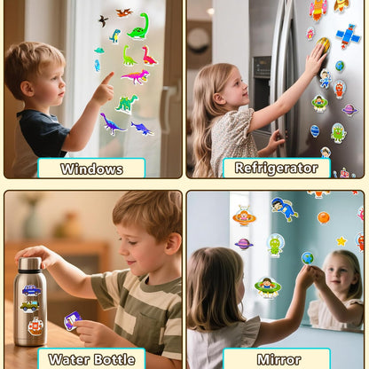 Reusable Sticker Books for Toddlers 1-3, Puffy Stickers Book for Kids Ages 2-4, Toddler Travel Activities Book Toy for Birthday Christmas - Christianity Jesus, Noah's Ark, Fairy Tales(3 Set)