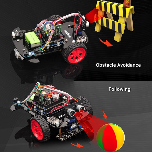 OSOYOO Model 3 Robot Car DIY Starter Kit for Arduino,Educational Motorized Robotics, Remote Control App, Learning How to Code, IOT Mechanical Coding for Teens and Adults