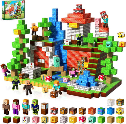 160 Pcs Magnetic Blocks - Magnetic Building Blocks for Kids Ages 4-8, Magnet Cubes Stacking Toy, Classroom STEM Toys, Birthday Gift for 3+ Year Old Boys Girls (Patent Pending)