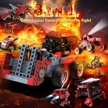 8 in 1 STEM Kits for Kids Age 6-8, DIY Electronic Monster Truck Building Kit, STEM Toys for Boys Craft Projects 8-10, Build Robot DIY Activity for Ages 6 7 8 9 10 11 12 + Years