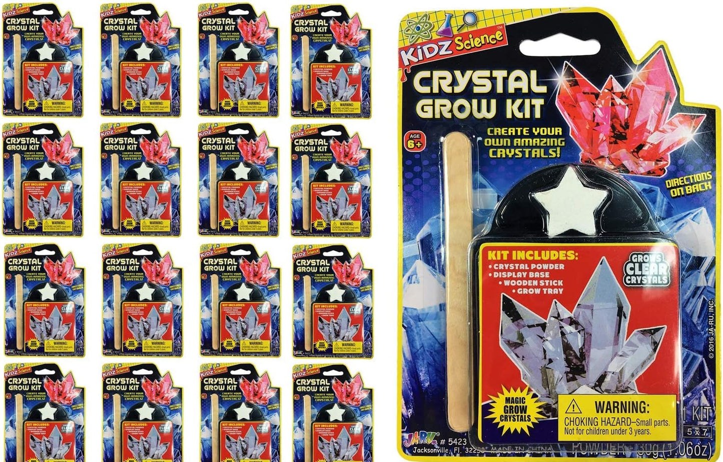 Kidz Science Crystal Grow Kit (12 Crystal Kits) by 2GoodShop. DIY STEM Learning Toys for Kids. Growing Gemstone & Crystals. Cool Educational Science Gifts for Boys & Girls. 5423-12