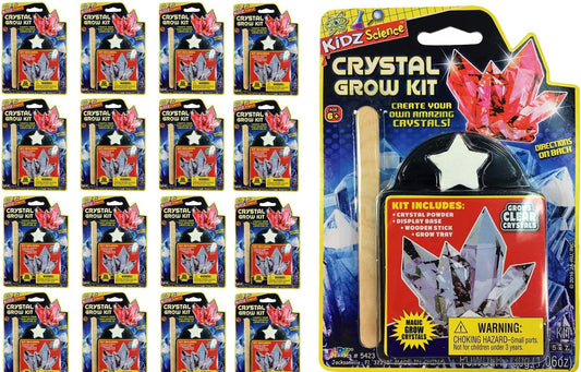 Kidz Science Crystal Grow Kit (12 Crystal Kits) by 2GoodShop. DIY STEM Learning Toys for Kids. Growing Gemstone & Crystals. Cool Educational Science Gifts for Boys & Girls. 5423-12