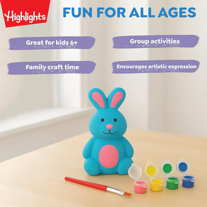 Highlights Paint Your Own Plaster Figurine & Activity Kits – DIY Art Sets with Figurines, Paints, Brush & Bonus Activities – Multiple Themes – Ages 6+