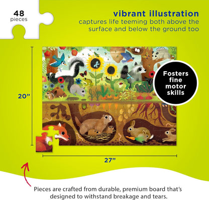 Crocodile Creek Above + Below 48-Piece Jigsaw Floor Puzzle - Fun Floor Puzzles for Kids Ages 4-8, Jumbo Unicorn