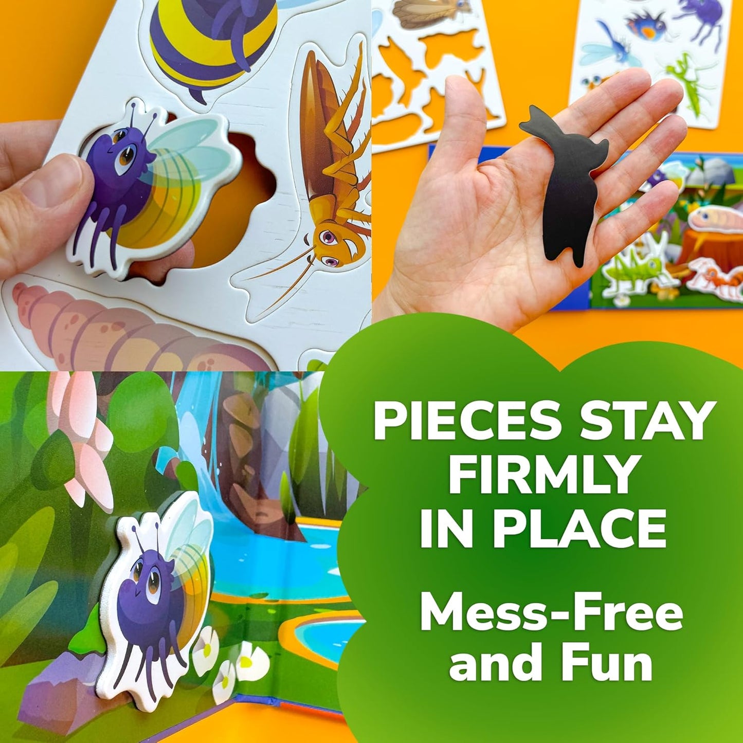QUOKKA Travel Magnetic Puzzles for Toddlers 1-3 – 20+Pcs Farm Toy Game with Extra-Long Play Book – Fun Travel Game for Kids Ages 3-5 – Strong Magnets for Car Activities – Fun Toddler Puzzle Ages 2-4
