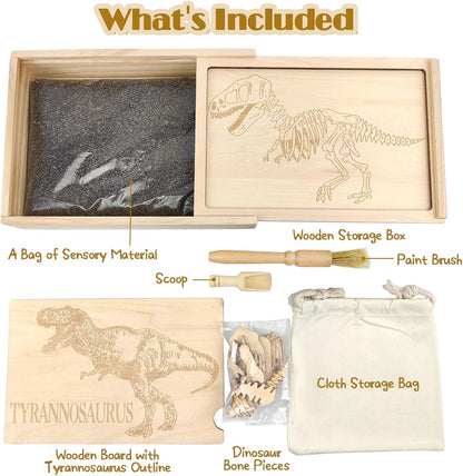 Dinosaur Excavation Archaeology Dig Kit for Kids, Fossil Explore Sensory Bin Toys, Dino Skeletons Bones Puzzle Game, Archaeology Science STEM Toys for Boys and Girls (Stegosaurus)