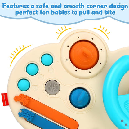 Caterbe Steering Wheel for Toddlers Toys, Baby Montessori Toy for Educational Gift