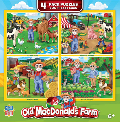 MasterPieces Puzzle Set - 4-Pack 24 Piece Jigsaw Puzzle for Kids - Sesame Street 4-Pack - 8"x10"