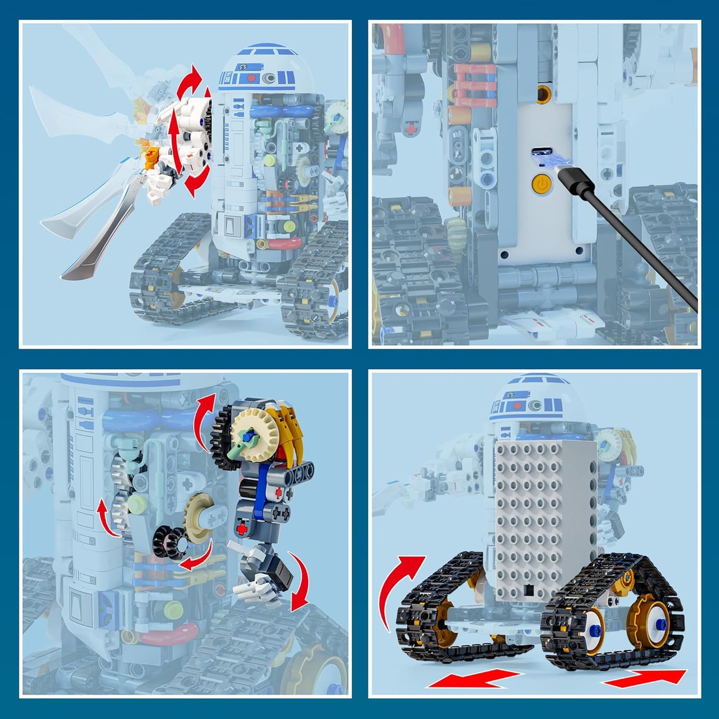 STEM RC Robot Building Kit - 3 in 1 APP & Remote Control Robotics for Kids Ages 8-12, DIY Educational Toy Programming & Science Project Kit, Birthday Gifts for Boys Girls