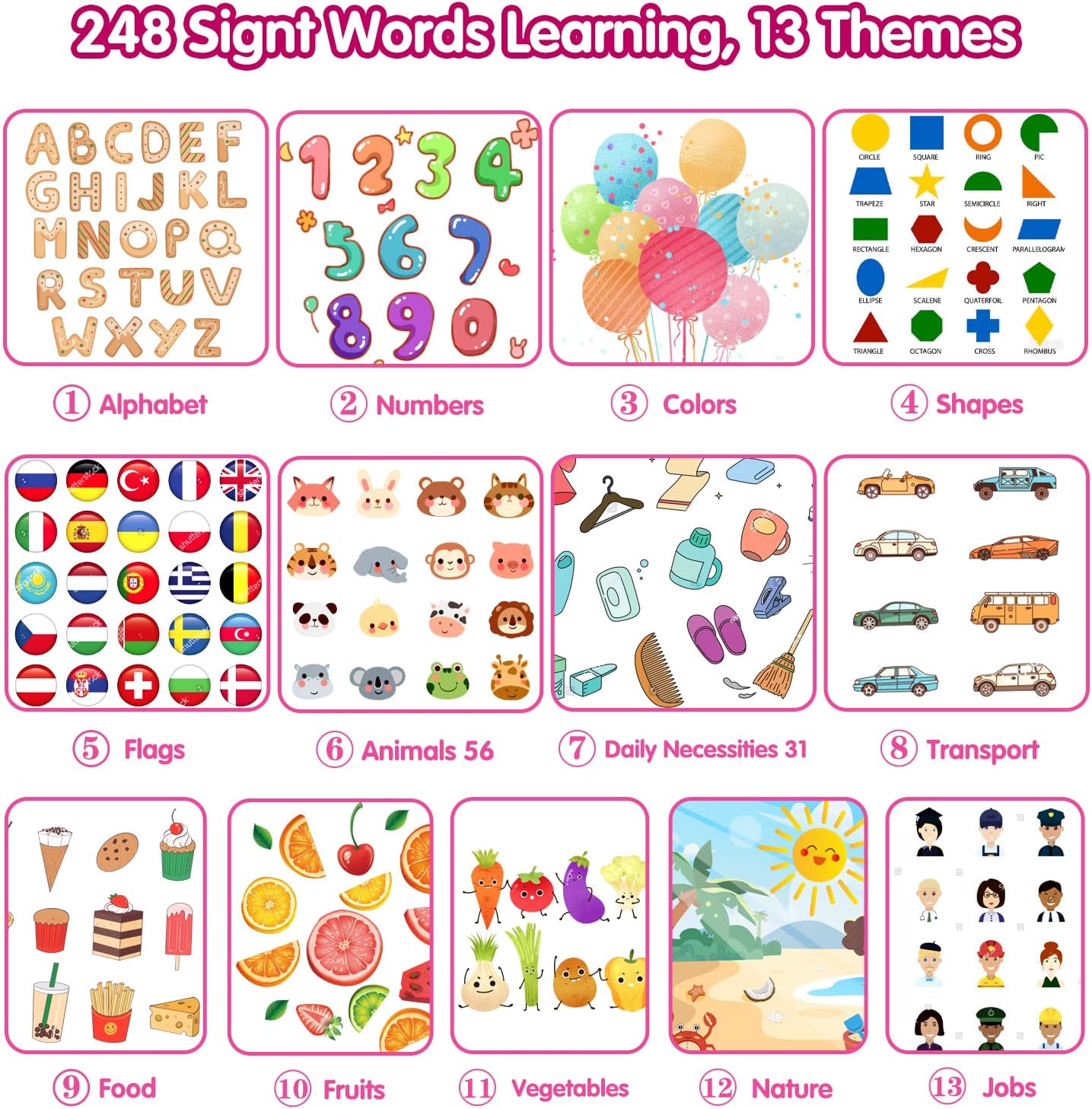 QuTZ Talking Flash Cards – CVC Word Spelling Games, Preschool Learning Activities Learning Toy, 107 Words Letter Matching Games, ABC Alphabet Flash Cards, Educational Toy for Toddler 3 4 5 6 Year Old