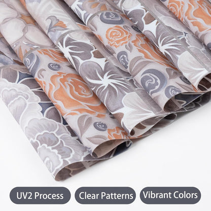 DKTIE Wooden Blinds Pattern Decorative Window Privacy Film, Sun Blocking Heat Control, Static Cling No Glue, with Installation Tools, Stained Glass Window Film (S531, 17.7" x 78.7")