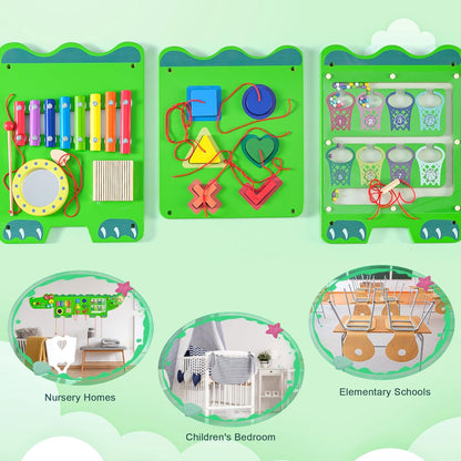 Spacocld Rocket Activity Wall Busy Board Panels - Sensory Wall Panel for Kids, Montessori Toddler Wall Activity Board(5PCS)