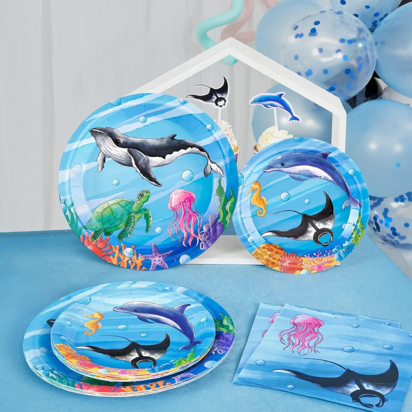 WERNNSAI Science Party Decorations - 48 Pcs Science Plates and Napkins Mad Scientist Birthday Decoration Chemistry Party Plates Set Little Scientist Labratory Favors Serves 16 Guests