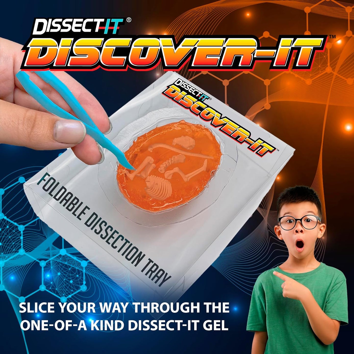 Dissect-It Discover-It Dinosaur Dig Kit, Dissecting Gel Kids Science Kit Project to Learn Anatomy, STEM Toys for Ages 6 and Above