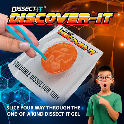 Dissect-It Discover-It Dinosaur Dig Kit, Dissecting Gel Kids Science Kit Project to Learn Anatomy, STEM Toys for Ages 6 and Above