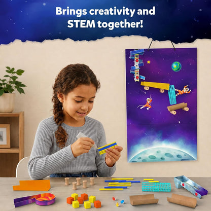 Skillmatics Marble Run STEM Building & Construction Kit – 225+ Pieces, DIY Science, Art & Craft Activity, Build Space Tracks, Educational Toys Gifts for Kids Ages 8, 9, 10, 11, 12 & 13