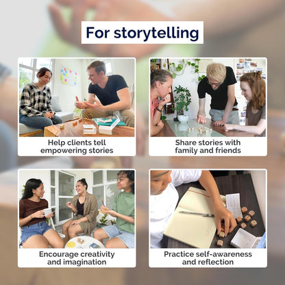 metaFox Coaching Cubes for Storytelling - Engage, Learn and Grow - Mindfulness Dice use as Therapy Materials, School Counselor Supplies, Learning Resources Cubes and Indoor Games for Adults