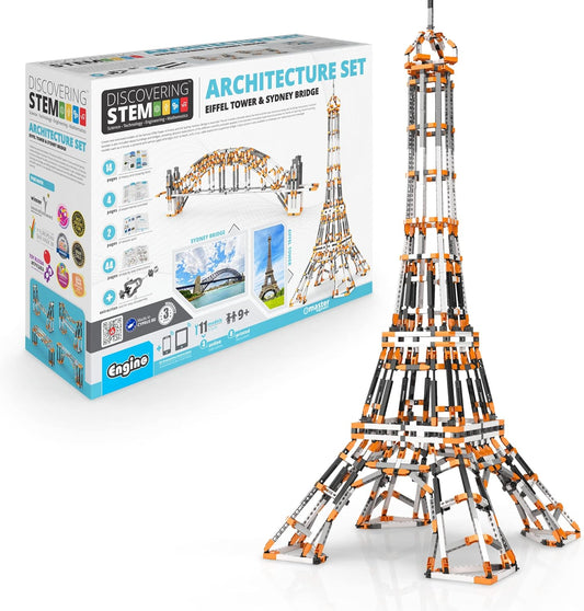 Engino- STEM Toys, Structures, Buildings & Bridges, Building Toys for Kids 9+, STEM Projects, Creative Engineering Kit, Gifts for Boys & Girls (9 Model Options)