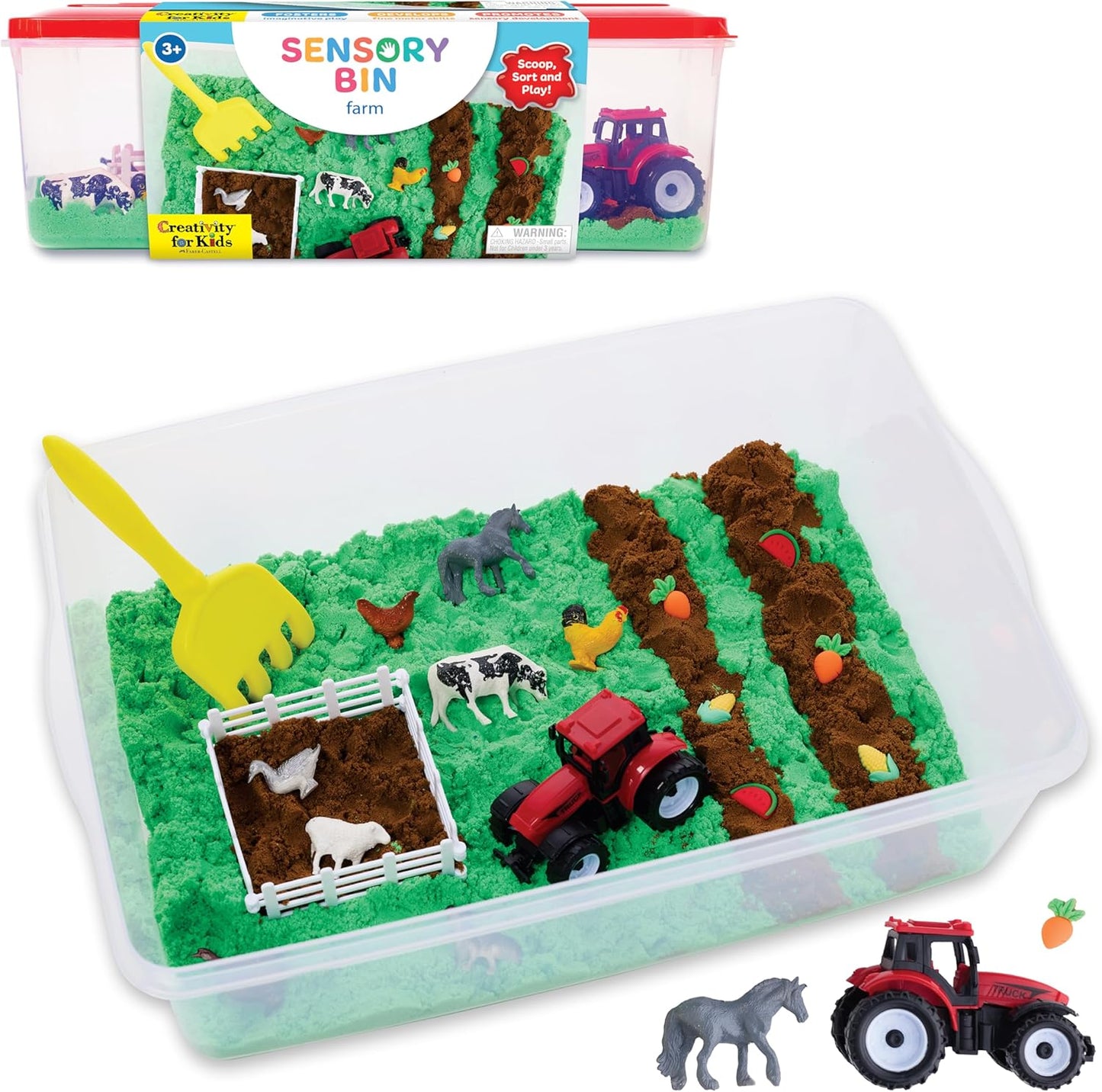 Creativity for Kids Sensory Bin: Dinosaur Dig - Toddler Sensory Toys, Sensory Bin Filler and Toddler Activities for Boys and Girls, Dinosaur Toys for Kids Ages 3-5+