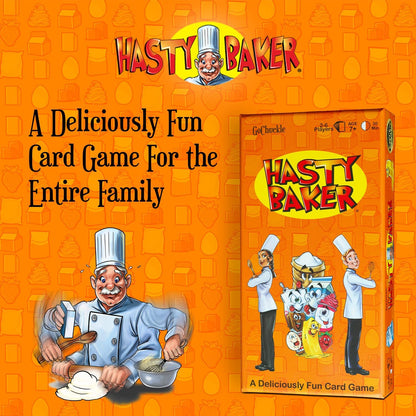 Hasty Baker Family Card Game - A Race to Collect Ingredients and Complete Recipes, for Families, Adults, Kids, Ages 7+, 2-6 Players, by GoChuckle