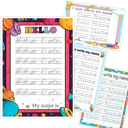 Personalized Name Tracing A4 Acrylic Board Custom Name Writing Practice for Boys Girls Handwriting Tracing Dry Erase Board for Preschooler