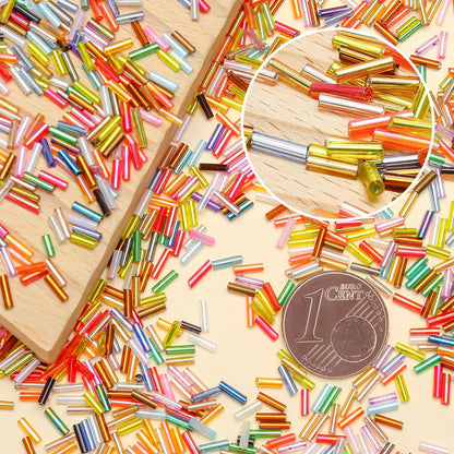 5040Pcs Tube Bead Embroidery Kit, Bugle Beads for Embroidery for Jewelry Making, Crafts, Bracelets, Necklaces, Earrings
