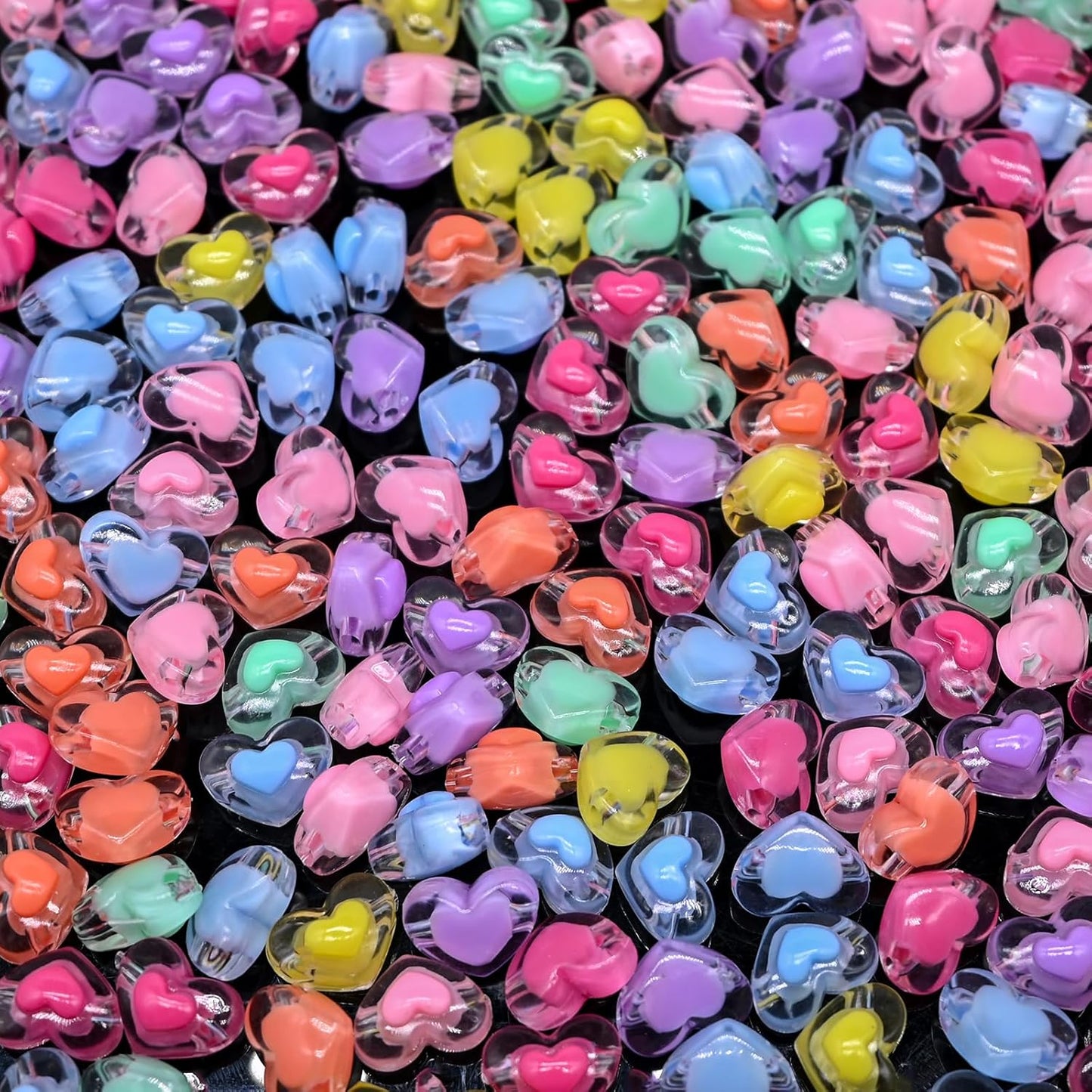 200g+ Candy Bulk Assorted Cute Kandi Beads for Jewelry Making, Bracelet Making Kit, Craft Supplies Charm Beads(Mixed II)