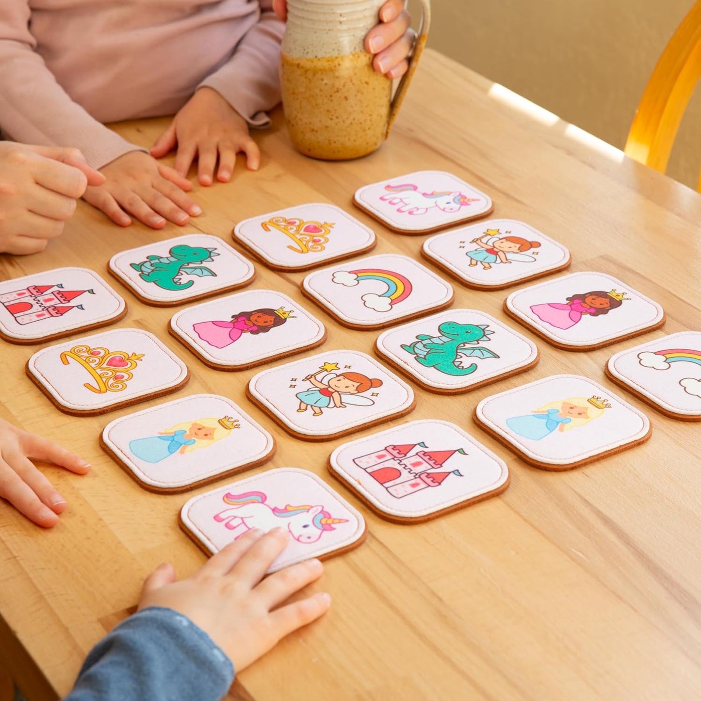 Felt Matching Game for Ages 2–4 – Soft and Safe for Ages 1+ – Montessori Memory Game – Sensory Flash Cards – Best Educational Gift for Ages 1–3 - Woodland Animal Theme