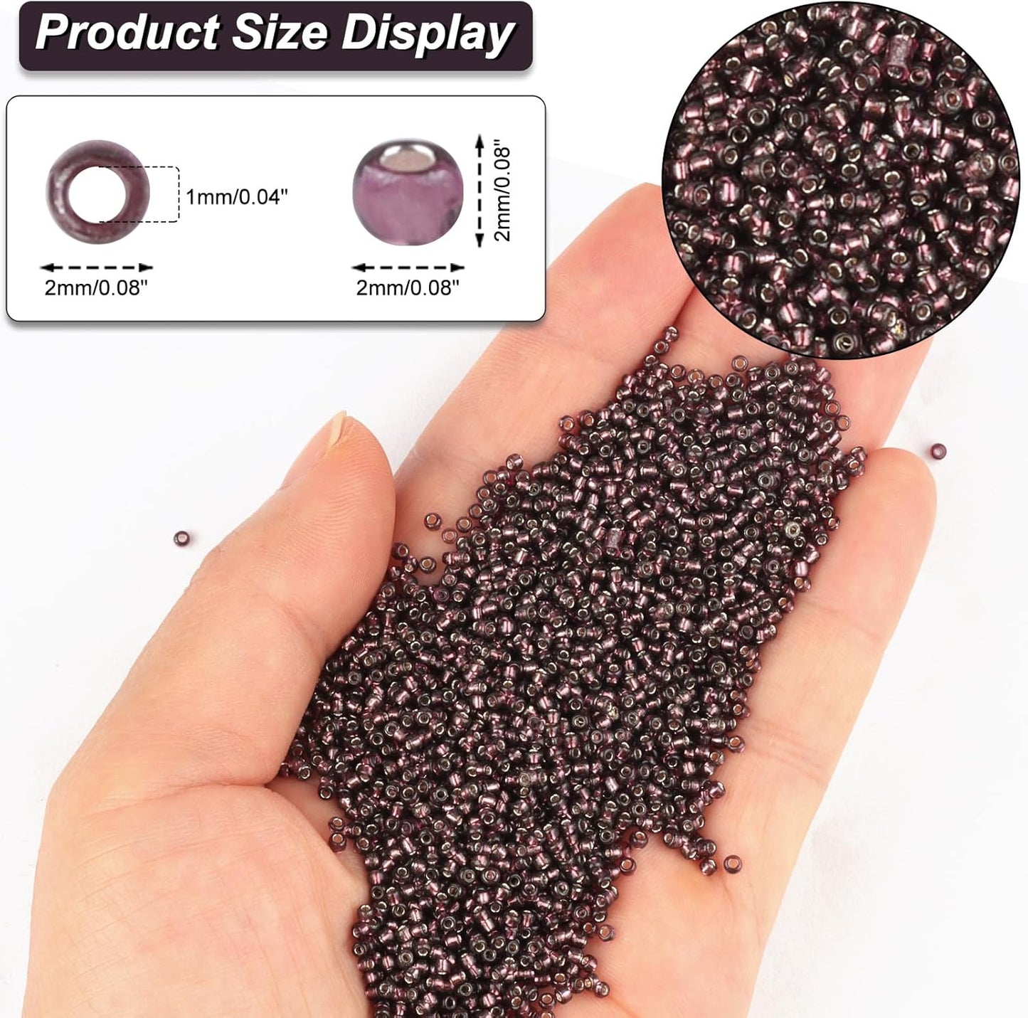 10100 Pcs Size 11/0 Glass Seed Beads, 2 mm Dark Green Small Mini Spacer Loose Pony Beads for Jewelry Making and DIY Crafts - Colors B