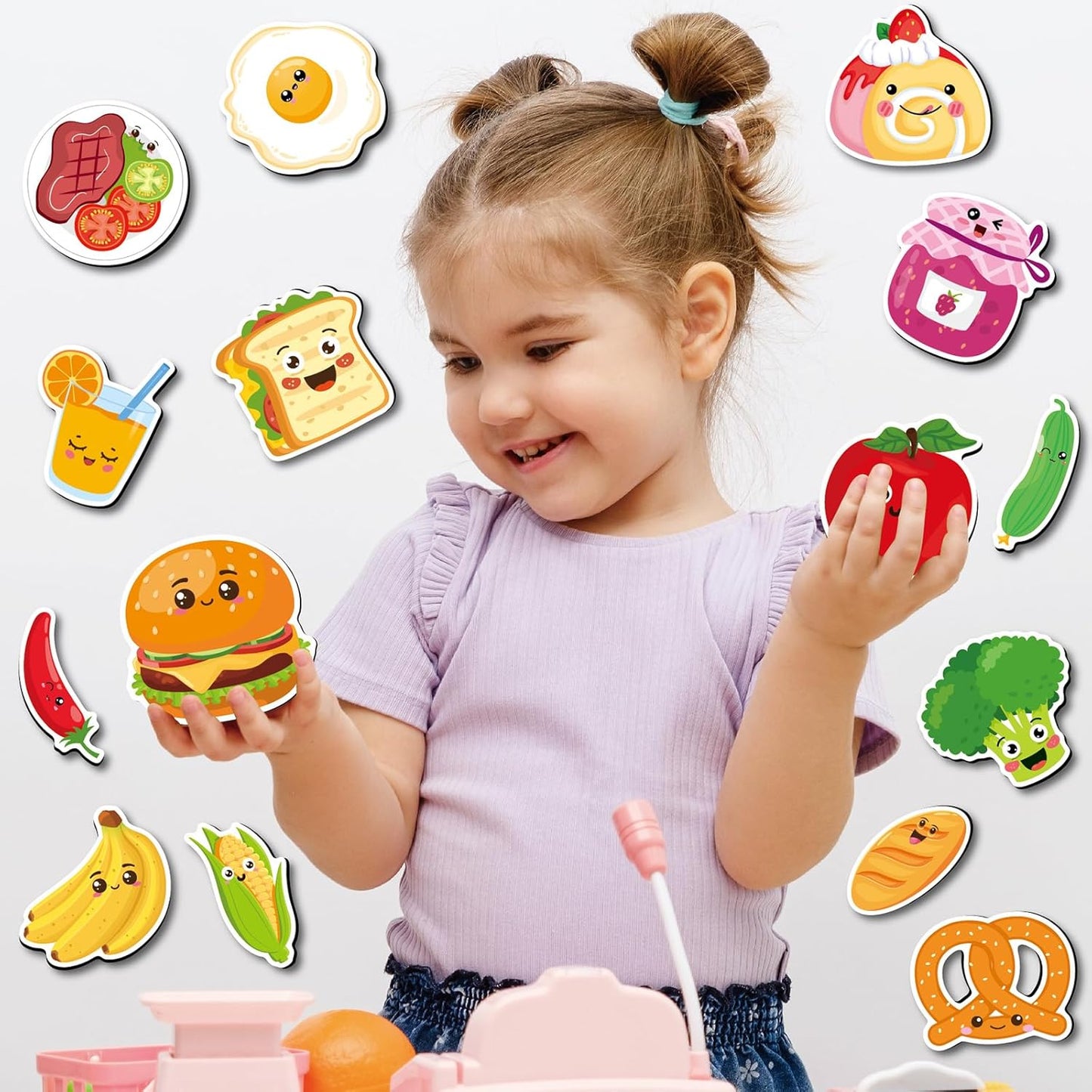 Magnetic Letters and Numbers for Fridge, Cute Colorful Animal Alphabet 26 Uppercase Letters 0-9 Numbers, Fridge Magnets Set for Learning Spelling Girls