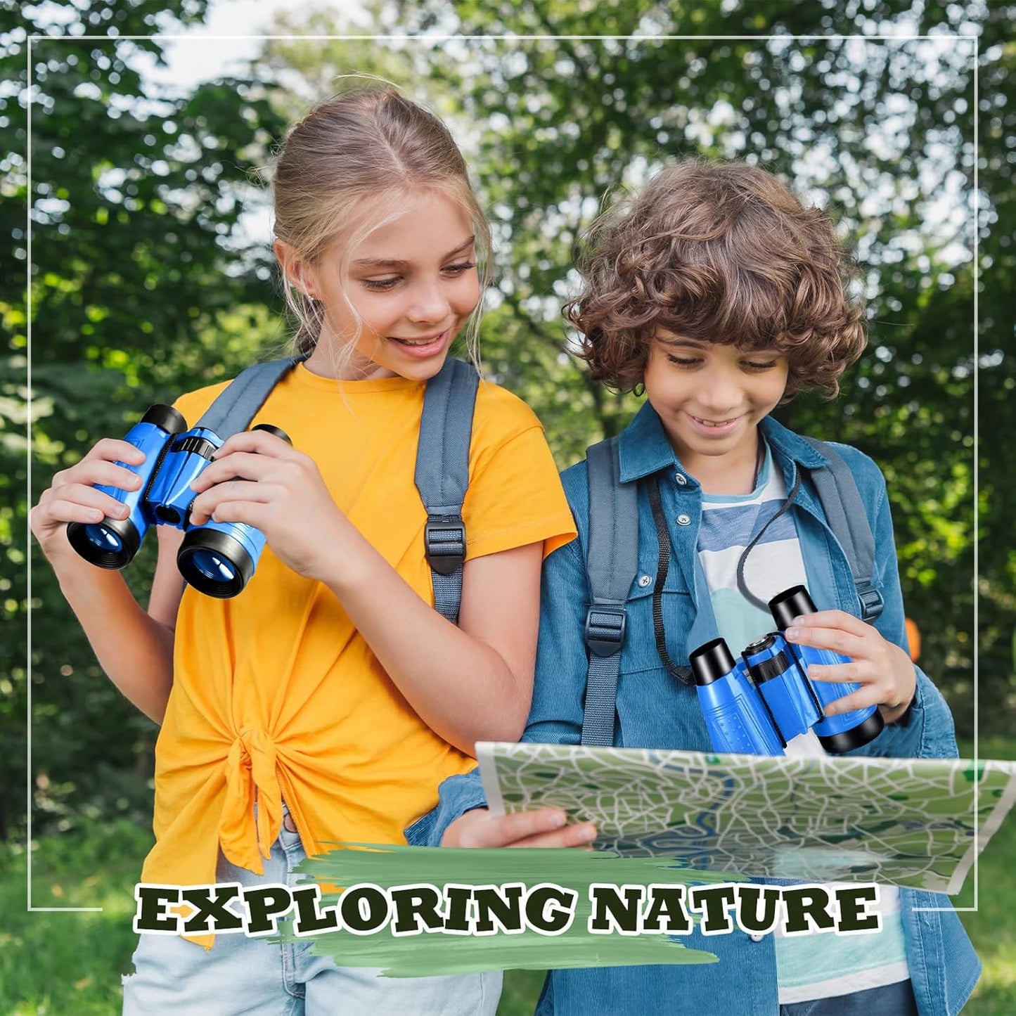 Libima 24 Pcs Binoculars Bulk Educational Compact Binoculars with Neck String Telescope for Learning Bird Watching Camping Hiking Travel Safaris Birthday Gifts(Green)