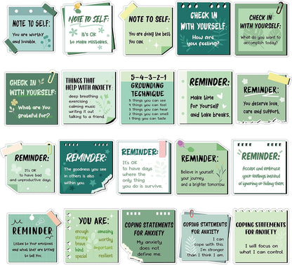 Copkim 20 Pcs Mental Health Magnets Motivational Daily Reminders Magnets with Positive Affirmations Mental Health Awareness Items for Lockers, Fridges, Home, Office, and Classroom Use(Morandi)