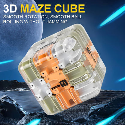 3D Cube Puzzles Fidget Toys - Brain Teaser Puzzles Toys Educational Learning Toys for Logical Thinking, Puzzle Maze Cube Easter Basket Stuffers Birthday Gifts (Blue)