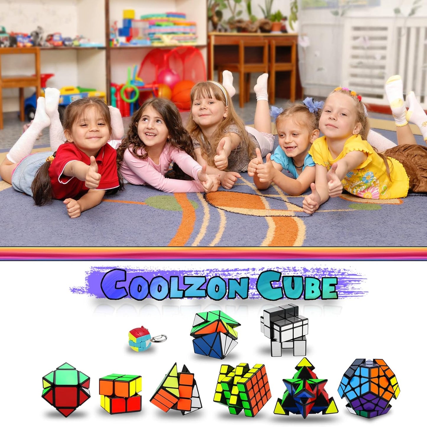 Speed Cube Set, Puzzle Cube,9 Pack Magic Cubes Pyraminx Pyramid + 2x2 + 3x3 + 4x4 + Megaminx + Mirror + Mini 3x3 + Skewb + Fenghuolun Puzzle Cube Toy for Kids & Adults