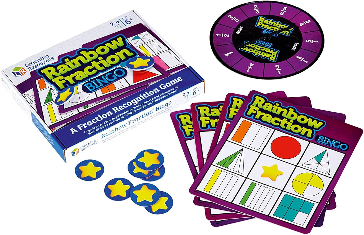Learning Resources Rainbow Fraction Bingo