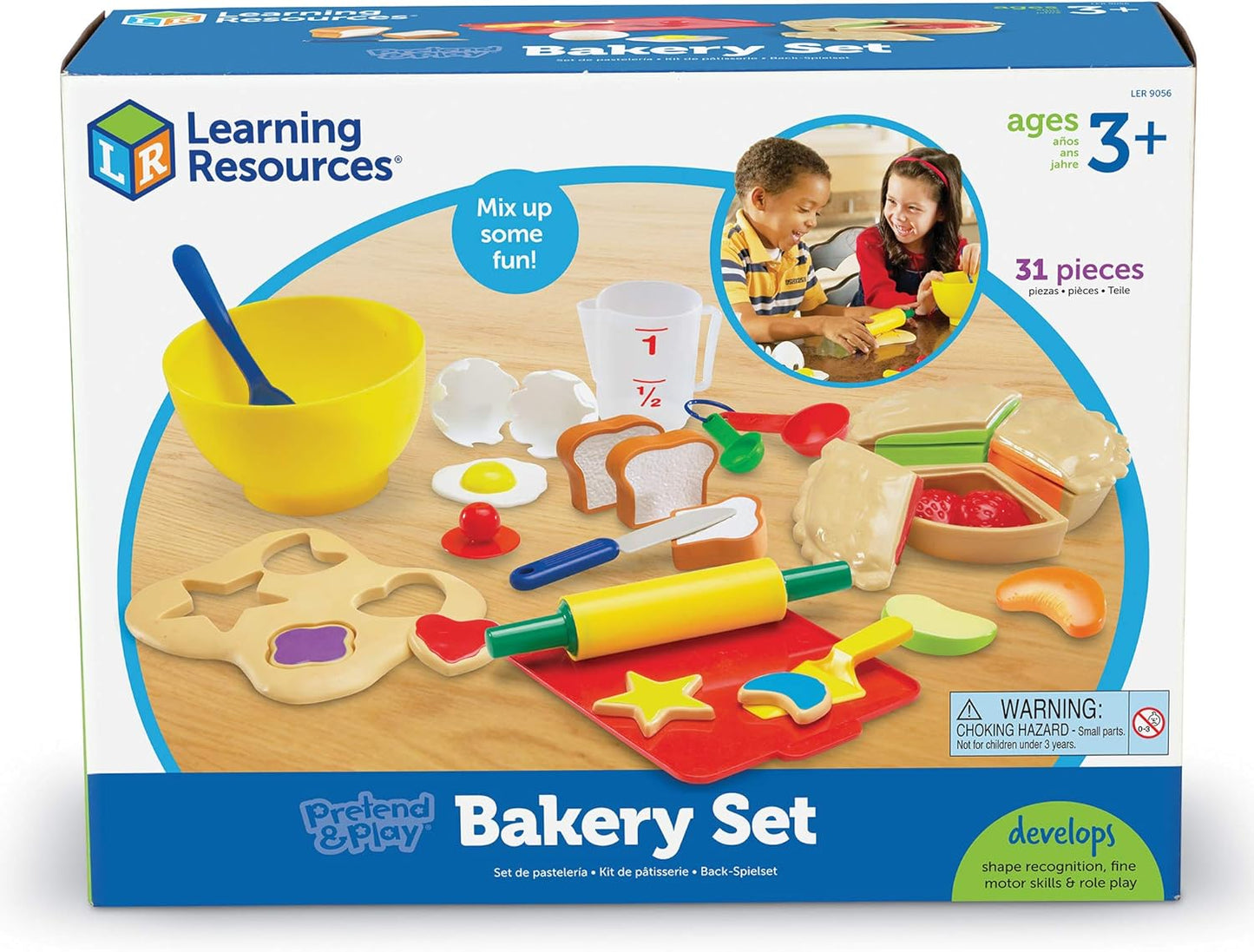 Learning Resources Pretend & Play Bakery Set - 31 Pieces, Ages 3+, Toddlers Bakery Toys, Preschool Food Kitchen for Kids, Gifts for Boys and Girls