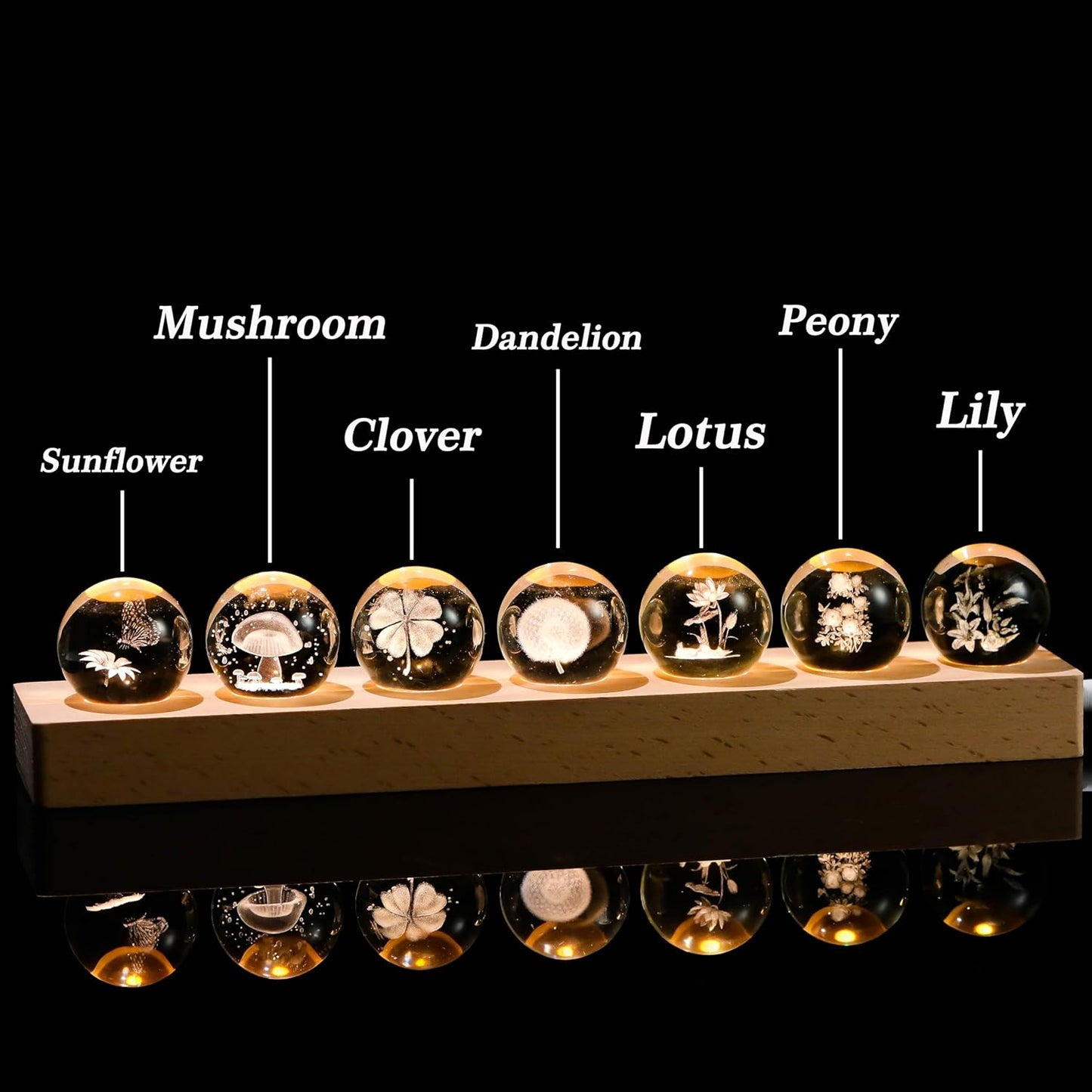 3d Crystal Ball Solar System Crystal Ball with Led Lamp Base - Best Birthday Science Gifts For Man Teacher Boy Kids Girls Men - Galaxy Jupiter Saturn Moon Earth Solar System Space Astronomy Gifts