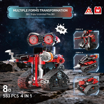 Robot Building Kit, STEM Robotics for Kids Ages 8-12, 533 Pcs Robot Kits Erector Set Rc Toy for Kids Age 8+, DIY Build Science Educational Gifts for Age 8 9 10 11 12+ Boys & Girls