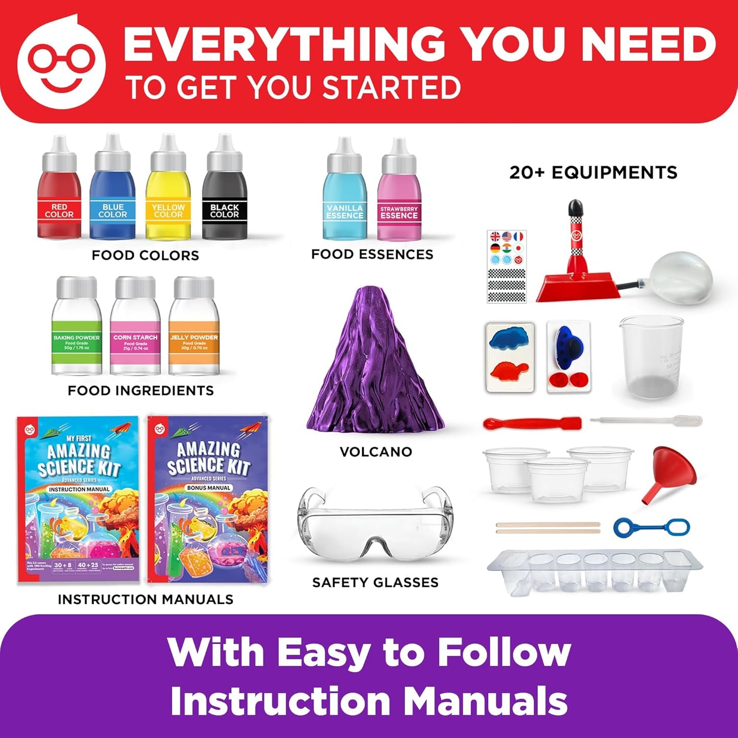 Doctor Jupiter My First Amazing Science Kit for Kids Ages 4-5-6-7-8 | STEM Toy with 100+ Experiments | Learning & Educational Projects