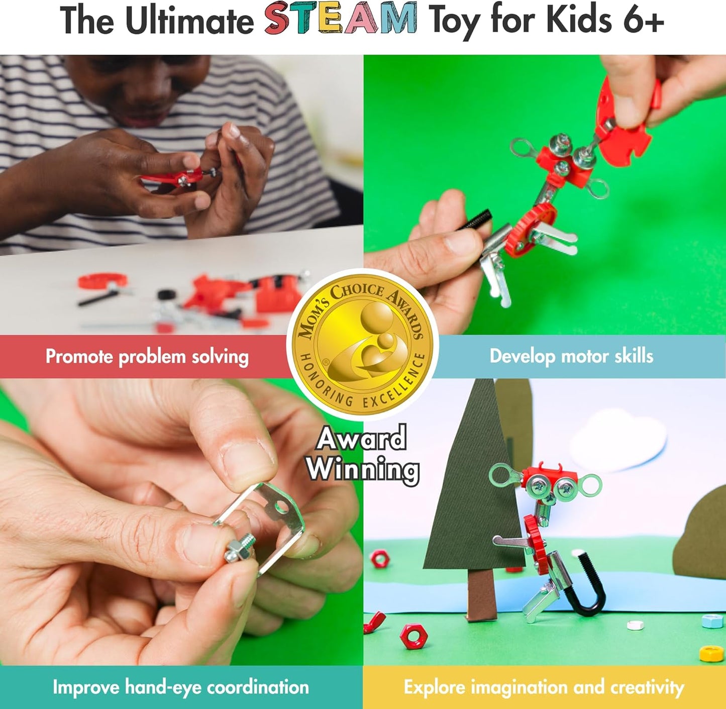 The OFFBITS Offbits Animal Kit - Pingubit, Penguin Model Size Kit with Super Tool + Online Community Unlocking Code, Black, Yellow, Grey, Small (Black Penguin)