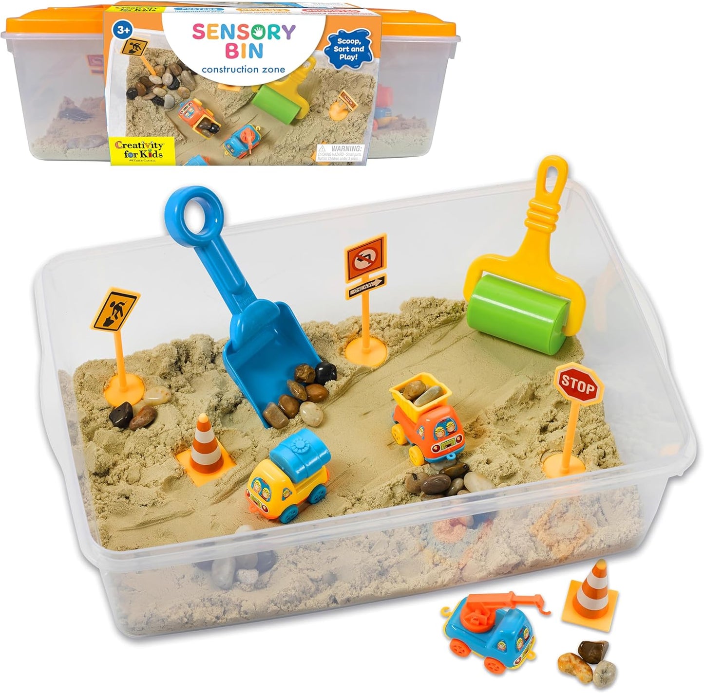 Creativity for Kids Sensory Bin: Dinosaur Dig - Toddler Sensory Toys, Sensory Bin Filler and Toddler Activities for Boys and Girls, Dinosaur Toys for Kids Ages 3-5+