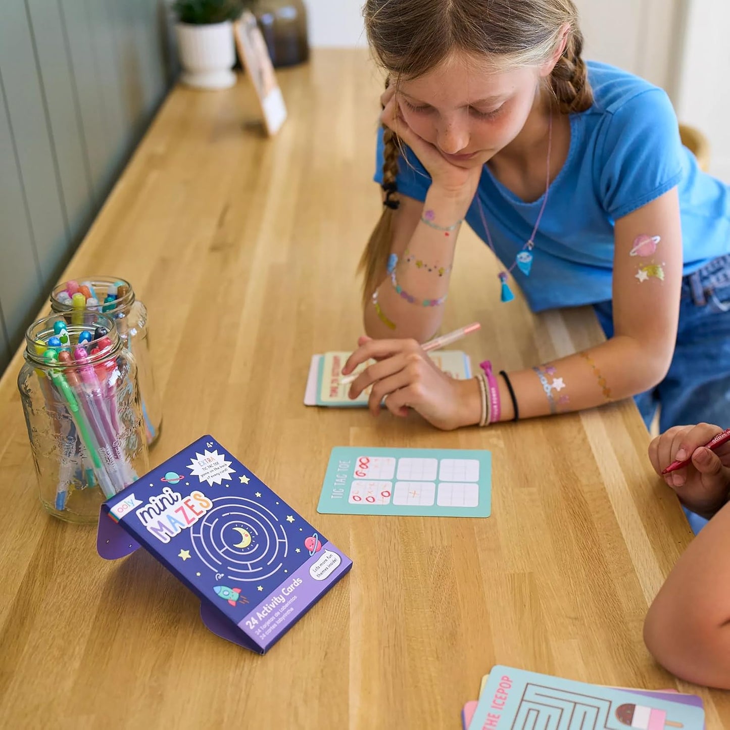 OOLY Connect the Dots Activity Cards for Kids - 24 Connect the Dots Cards with Bonus Tic Tac Toe, Screen-Free Travel Activity, Ages 4+