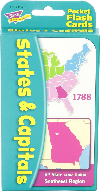 States & Capitals Pocket Flash Cards