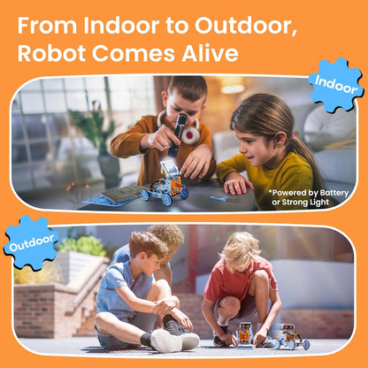 Sillbird Solar Robot Building Kit STEM Gift for Boys Aged 8-12, 12-in-1 DIY Science Educational Robotic Toys for Kids Teens Birthday, Powered by the Sun with 190 Pieces