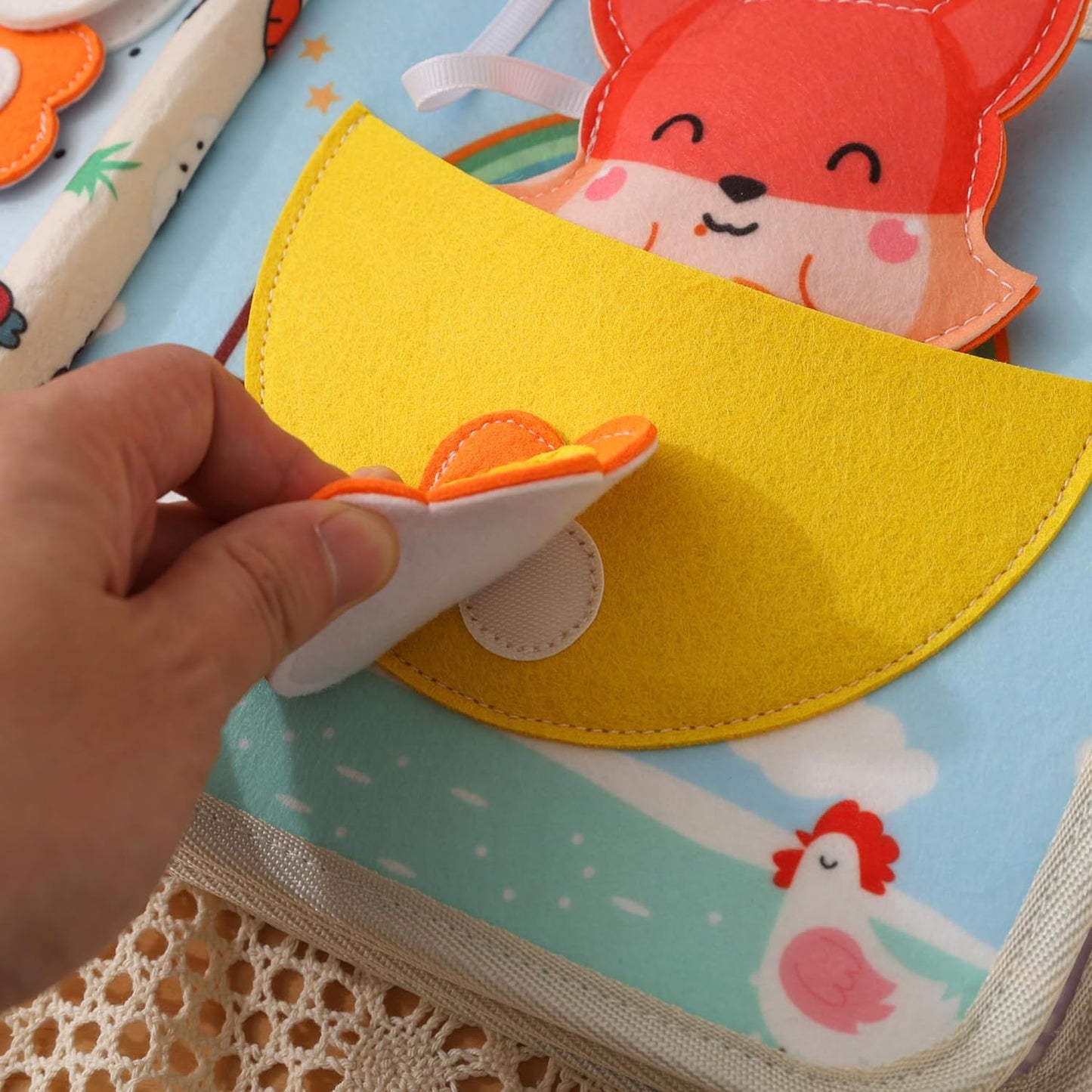 GOODMOM Busy Book for Toddlers Age 1-3 - Interactive Quiet Felt Activity Book, Travel Toys for Kids,Learning Toys, Fine Motor Skills, Color Shape Recognition,