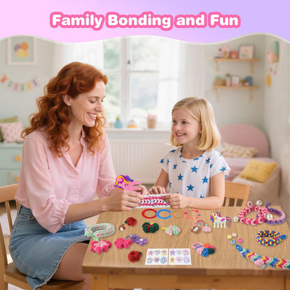 Rubber Band Bracelet Kit for Kids Girls Ages 6-12, 1300+ PCS DIY Craft Kits with 2 Weaving Comb & Organizer, Weaving Loom Kit Toys, Christmas Birthday Valentine Gifts for 7 8 9 10 11 12 Year Old