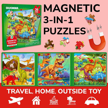 QUOKKA Magnetic Puzzles for Kids Ages 4-6 – Magnetic Fractions Learning Set for Kids 6-12 – Math Games for Homeschooling, Classrooms & Travel – 110 Magnets, 12 Task Pages, Marker – Toddler Travel Toys