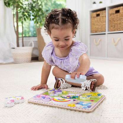 Melissa & Doug Wooden 6-Piece Unicorn and Rainbow Chunky Puzzle for Toddler Boys and Girls 2+